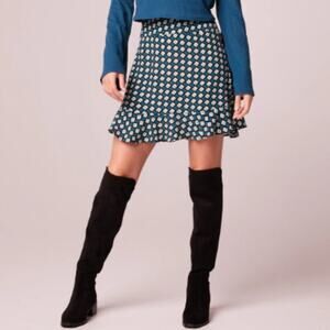 Band Of The Free Size M Blue/Green Colette Teal Mini Skirt Business Casual BOG